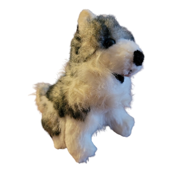 Vtg Siberian Malmute Husky Eskimo Stuffed Animal Puppy Dog - Picture 2 of 5